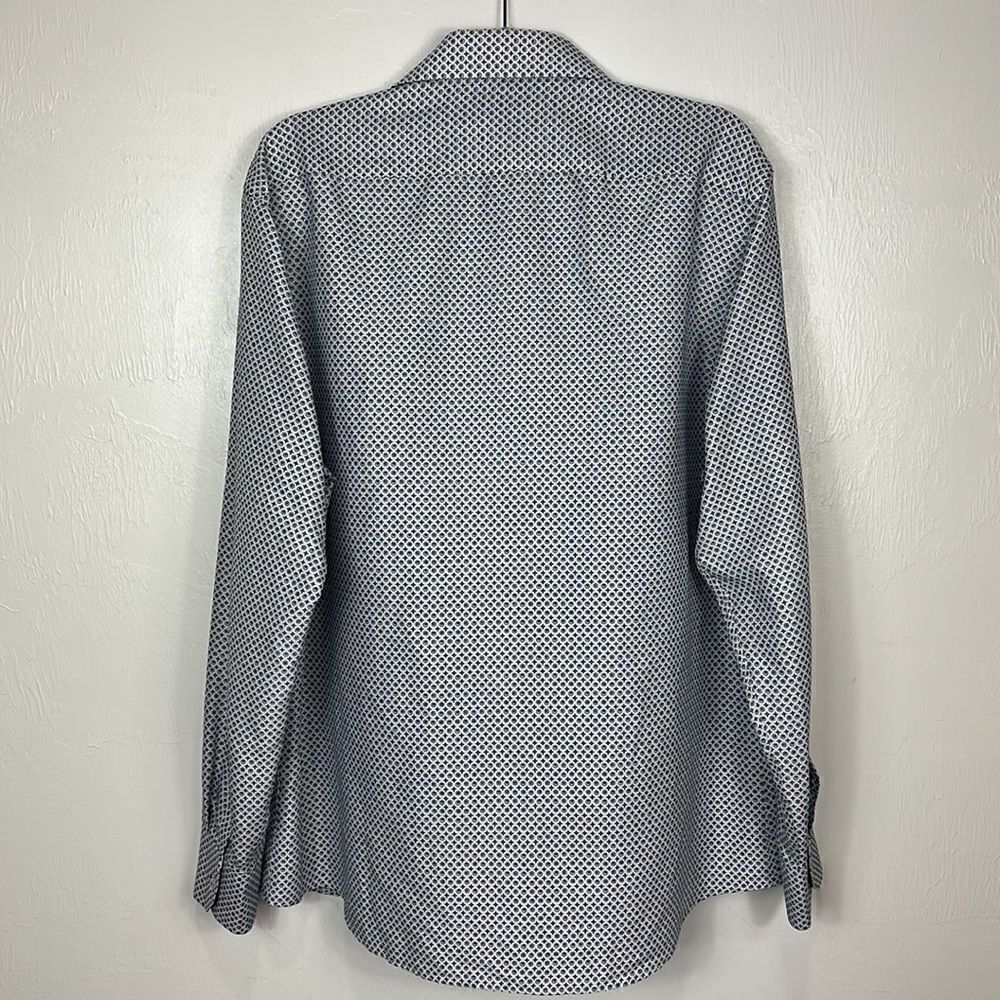 Rosso Milano Italy All Over Print Long Sleeve Dress Shirt Size XL - Picture 4 of 12